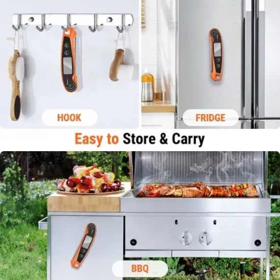 ThermoPro TP605W Waterproof Digital Instant Read Meat Thermometer Food Candy Cooking Kitchen Thermometer with Magnet and Backlight image {3}