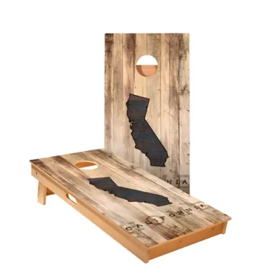 Skips Garage California Rustic Cornhole Boards - ACA Star Series image {1}