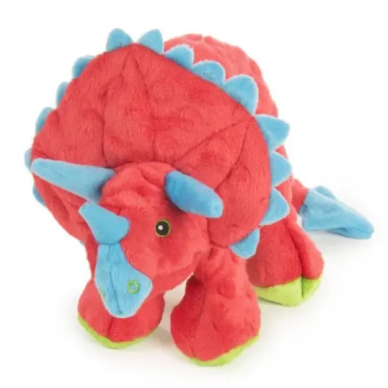 goDog Dinos Frills Squeaker Plush Pet Toy for Dogs & Puppies, Soft & Durable, Tough & Chew Resistant, Reinforced Seams image {4}