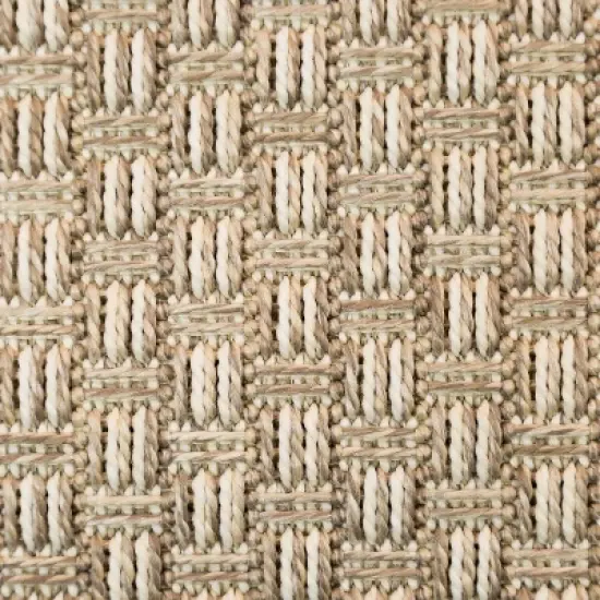 2'5" x 8' Basketweave Outdoor Runner Oatmeal - Smith & Hawken&trade; image {2}