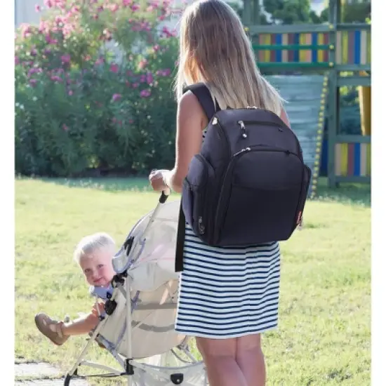 Fisher-Price Kaden Backpack Diaper Bag - Navy image {8}