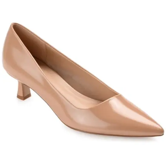 Journee Collection Womens Celica Slip On Kitten Heel Pointed Toe Pumps image {13}