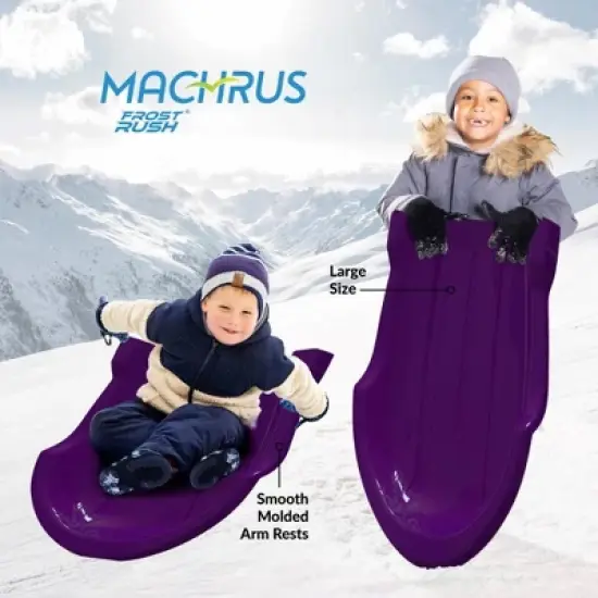 Machrus Frost Rush Snow Sled for Toddler, Kids, and Adults - Large Plastic Rocket Shaped Torpedo Snow Sled for Winter Sledding image {2}