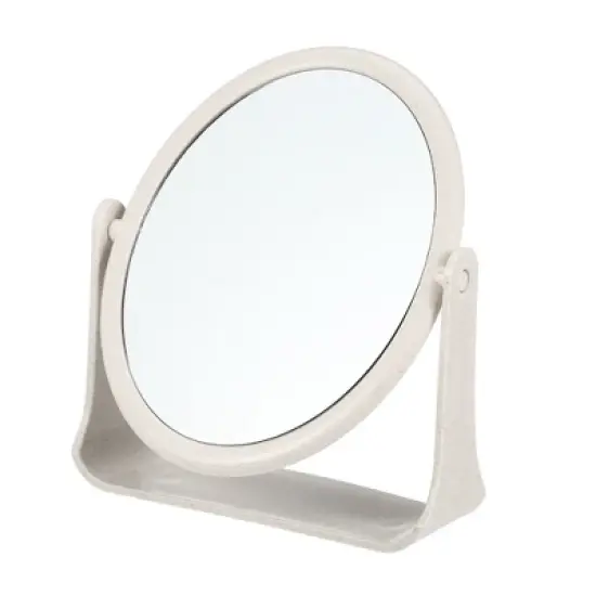 Unique Bargains Plastic Double-Sided Rotating Round Makeup Mirror 1 Pc image {6}