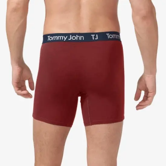 TJ | Tommy John&trade; Men's 6" Boxer Briefs 2pk - Burgundy/Red image {2}