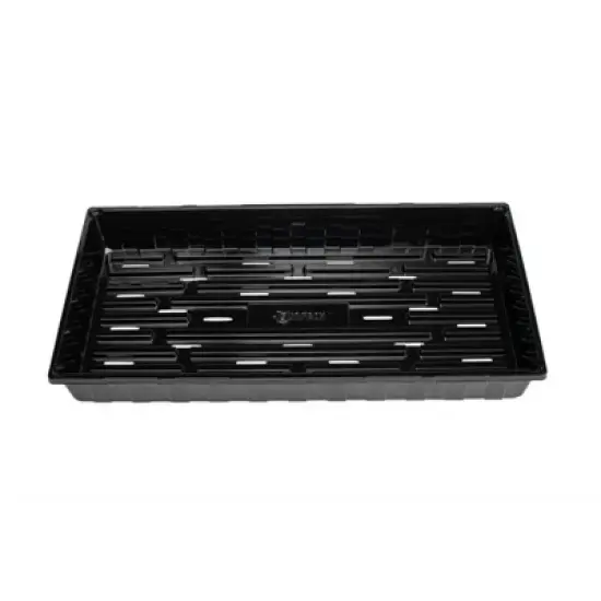 SUNPACK 10" x 20" Heavy Duty Plastic Seed Starting Tray, Black, 2" image {2}
