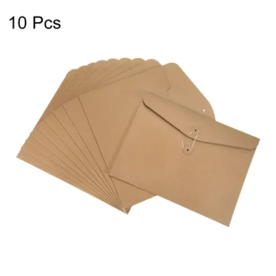 Unique Bargains Paper Document Letter Organizing A4 File Envelopes Brown image {2}