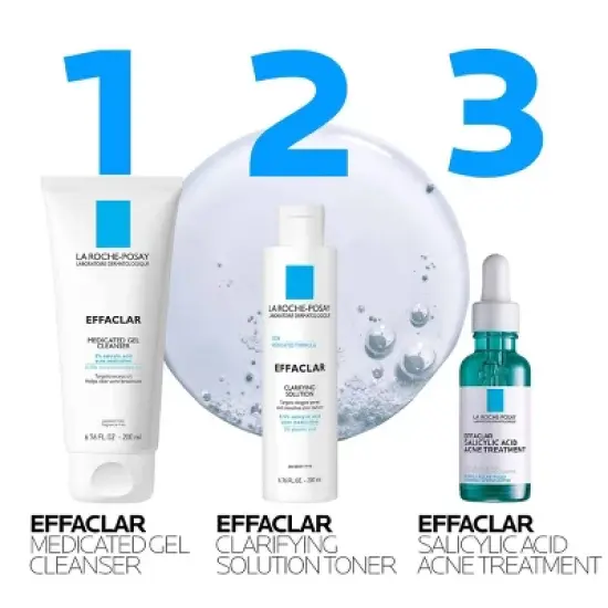 La Roche Posay Effaclar Acne Face Cleanser Medicated Gel Face Cleanser with Salicylic Acid for Acne Prone Skin image {5}