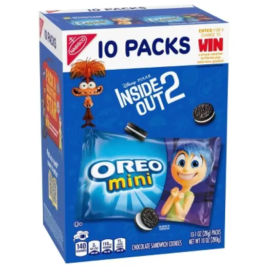 Oreo Mini Chocolate Sandwich Cookies Snack Pack - 10oz/10ct image {7}