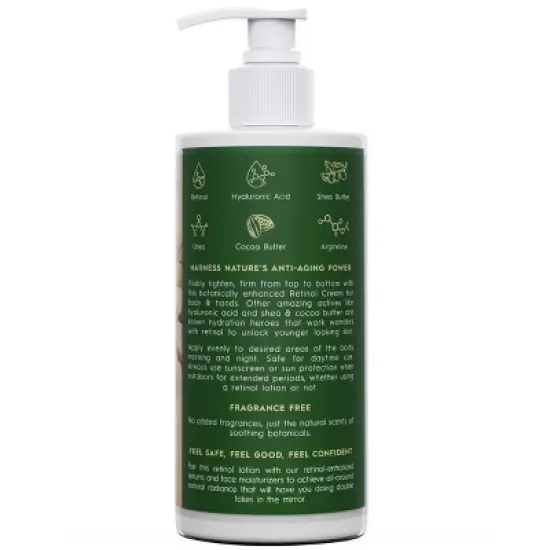 Tree To Tub Retinol Body Lotion - Hydrating Retinol Body Cream, Retinol Firming Cream w/ Hyaluronic Acid & Shea Butter, Body Lotion for Crepey Skin image {9}