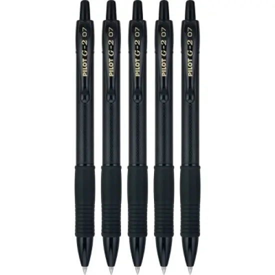 Pilot 5pk G2 Edge Gel Pens Fine Point 0.7mm Black Ink image {1}