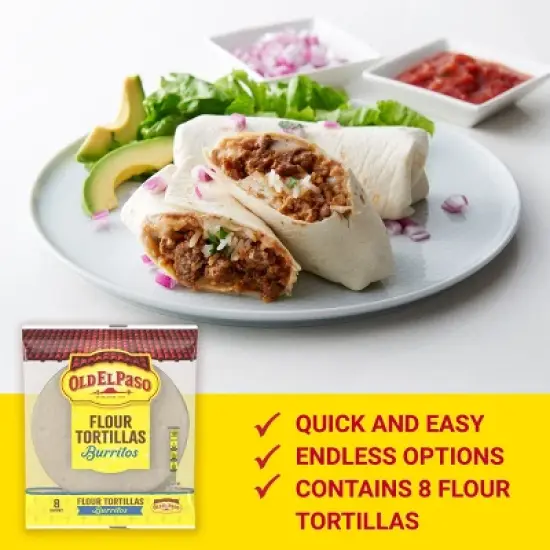 Old El Paso Flour Burrito Tortillas - 11oz / 8ct image {1}