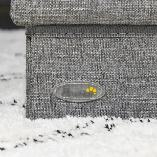 PawHut 3-StepsPet Stairs with Storage, Dog Steps for Couch, Bed, Pet Steps for Injured Pet, Older Pets, Small Cats, gray image {5}