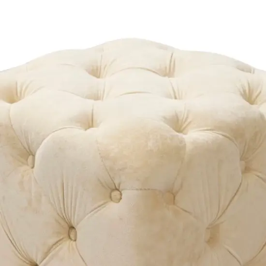 Modern Velvet Upholstered Ottoman - ModernLuxe image {8}