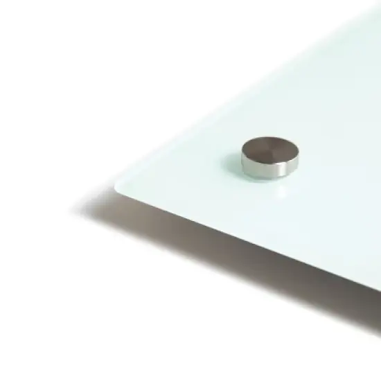 U Brands 70"x35" Frosted Glass Frameless Dry Erase Board White image {1}