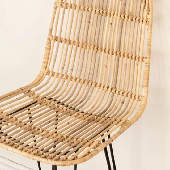 2pk Stool Balka Rattan Counter Height Barstool Rattan/Black - South Shore image {7}