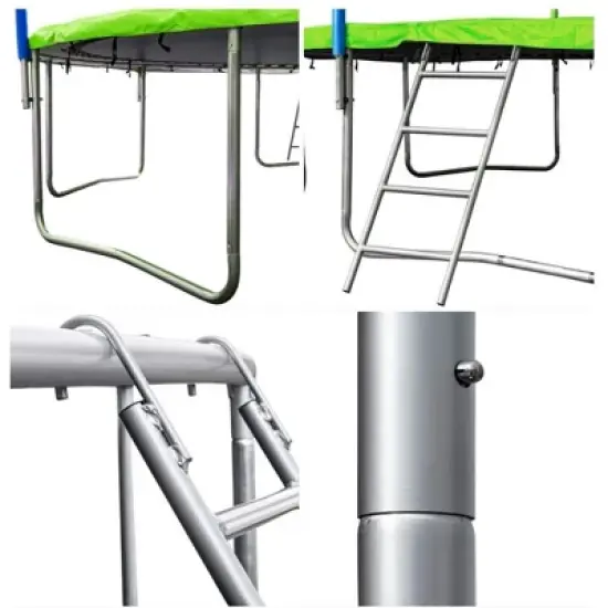 Dexmalle 16FT Round Outdoor Trampoline for Kids with Safety Enclosure Net, Basketball Hoop and Ladder image {7}