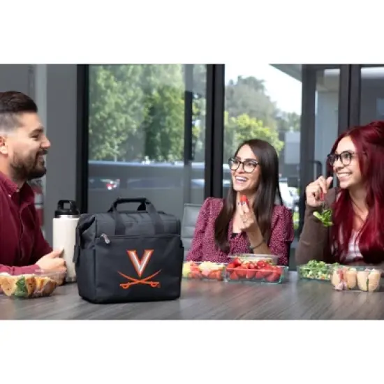 NCAA Virginia Cavaliers On The Go Lunch Cooler - Black image {2}