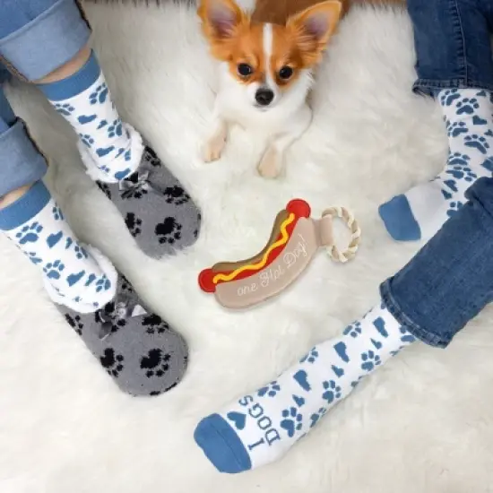 Pavilion Gift Company - Hot Dog - 12.75" Canvas Dog Toy on Rope - Pet Toy image {2}