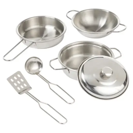 HearthSong Wooden Mud Kitchen & Sensory Play Station with Metal Accessories for Kids' Imaginative Play image {3}