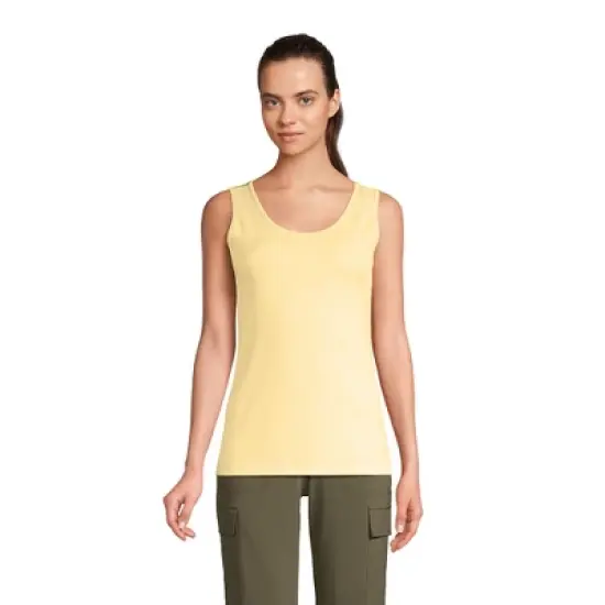 Lands' End Women's Tall Cotton Tank Top image {12}