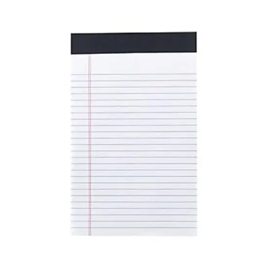 MyOfficeInnovations Notepads 5" x 8" Narrow White 50 Sheets/Pad 12 Pads/Pack 163873 image {8}