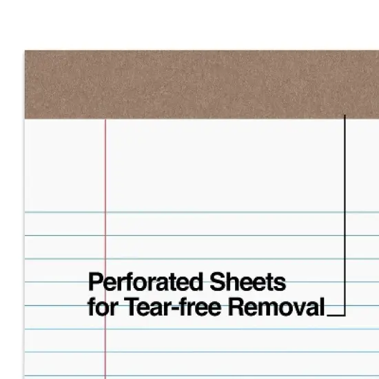 Staples Notepads 5" x 8" Narrow White 50 Sheets/Pad 12 Pads/PK (18592STP) TR58181/18592 image {4}