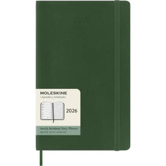 Moleskine 5"x8.25" 2026 12 Months Weekly Notebook Large Myrtle Green Soft image {7}