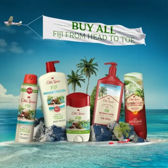 Old Spice Men's Solid Deodorant Fiji with Palm Tree Scent - Aluminum-Free 3oz/2pk image {6}