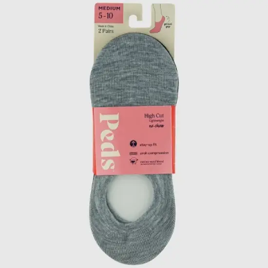 Peds Women's Merino Wool 2pk Sport No Show Socks - 5-10 image {1}