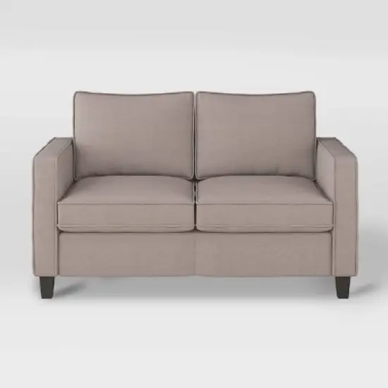 2pc Georgia Fabric Loveseat and Accent Chair Set Taupe - CorLiving image {3}