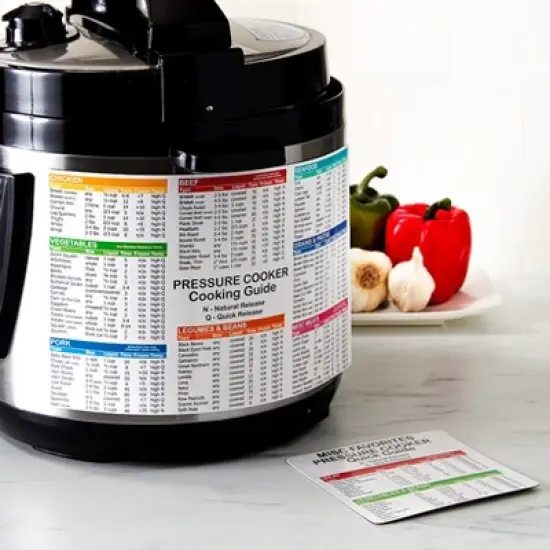 The Lakeside Collection Sets of 2 Magnetic Cooking Guides for Air Fryer or Pressure Cooker - Pressure Cooker 1 Pieces image {4}