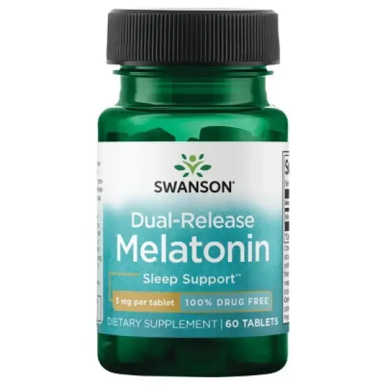 Swanson Dietary Supplements Melatonin - Dual-Release Formula 3 mg 60 Tabs image {5}