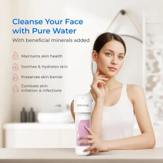 Waterdrop Water Filter for Bathroom for Face Care, Reduces Chlorine, Scale in Water,WD-BFU2 image {3}