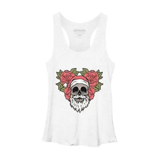 Women's Design By Humans Christmas with flowers Illustration By rukurustudio Racerback Tank Top image {5}