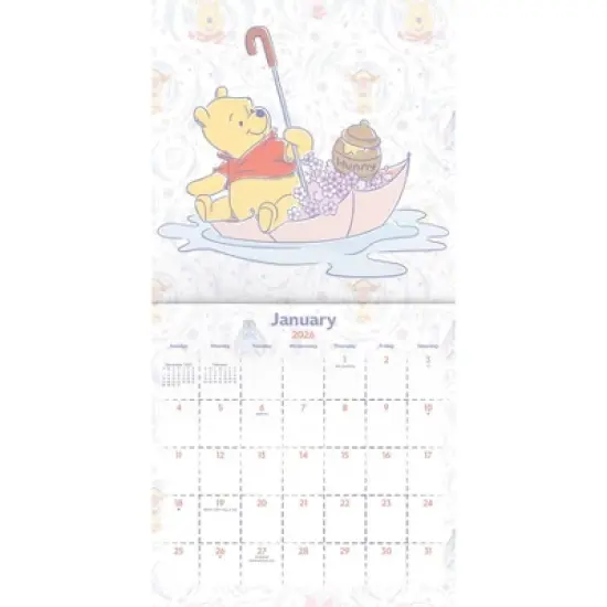 Disney 2026 Winnie The Pooh 12"x12" Wall Calendar image {1}