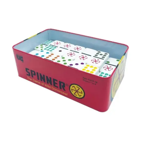 Spinner - The Game of Wild Dominoes! Board Game: Includes Storage Tin, Instructions, for 1-8 Players, Problem Solving image {3}