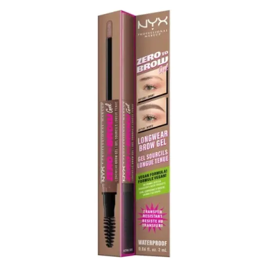 NYX Professional Makeup Zero to Brow Longwear Eyebrow Gel - 0.06 fl oz image {7}