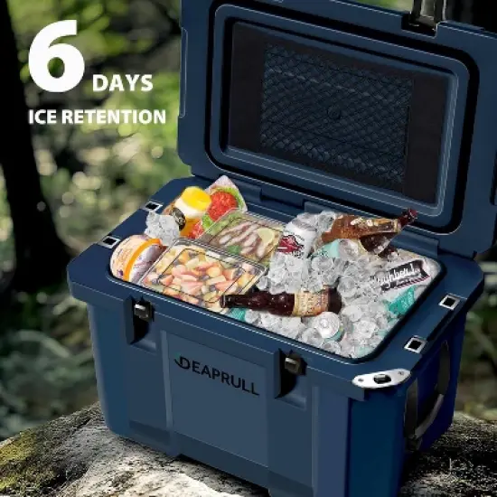 Hooure 60 Quart Cooler with Wheels, Ice Chests Portable Camping Cooler Holds Ice up to 6 Days, Leak-Proof Outdoor Insulated Cooler with Handle image {2}