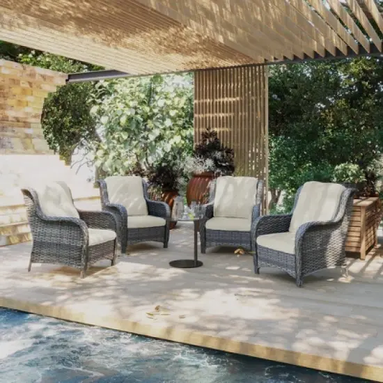 UPTIOT 4 Piece Multiple Chairs Seating Group with Cushions image {7}