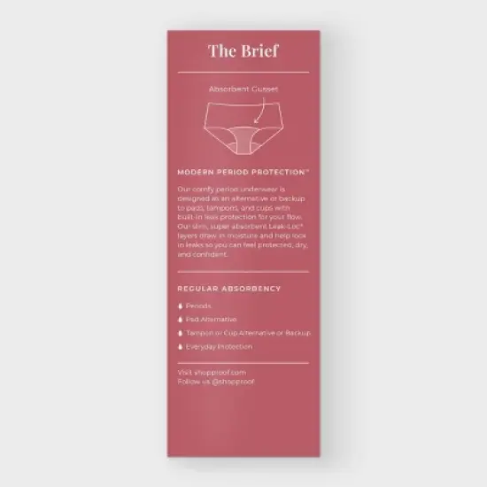 Unders by Proof Period Underwear Briefs - Regular Absorbency  - Black image {7}