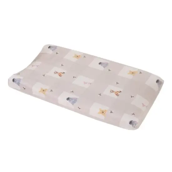 NoJo Disney Winnie the Pooh Hugs and Honeycombs Grey and White Plaid with Piglet, Tigger and Eeyore Contoured Changing Pad Cover image {4}