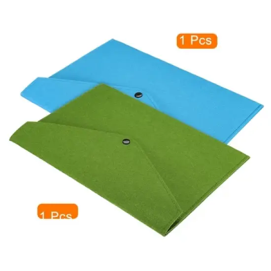 Unique Bargains Felt Envelope Office Business Travel Storage File Bags 2 Pcs image {2}