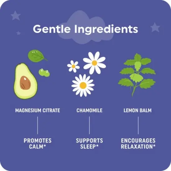 Magnesium Calming Gummies For Kids, Calming Supplement with Chamomile & Lemon Balm for Kids Sleep, MAV Nutrition, 60ct image {4}
