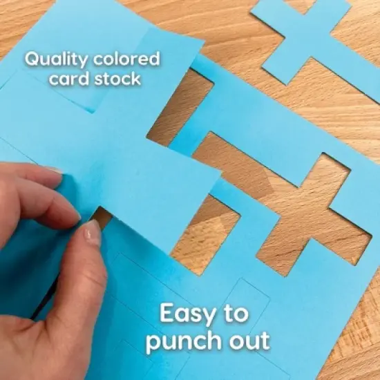 FreshCut Crafts Punch Out Paper Cutouts, Religious Shapes, Cross, Heart & Fish, 232 Pieces image {3}