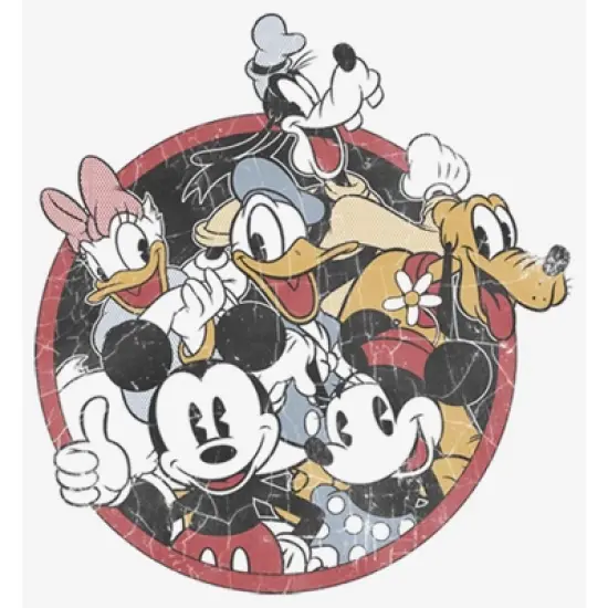 Women's Mickey & Friends Retro Group Shot T-Shirt image {1}