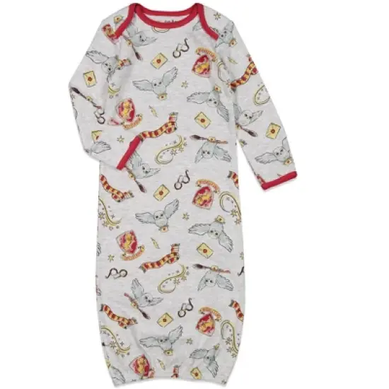Harry Potter Hedwig Owl Baby 3 Pack Long Sleeve Swaddle Sleeper Gowns Newborn  image {2}
