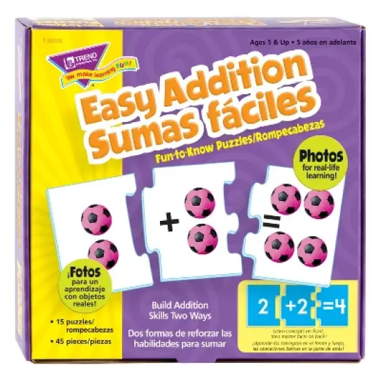 TREND Easy Addition/Sumas faciles Fun-to-Know Puzzles image {1}