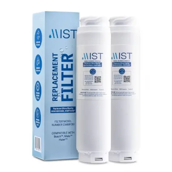 Mist 644845 Ultra Clarity Compatible with 9000077104, 9000194412, Miele KWF1000 Refrigerator Water Filter (2pk) image {8}