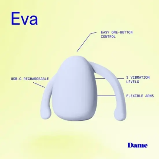 Dame Eva Waterproof and Rechargeable Couples Vibrator image {2}